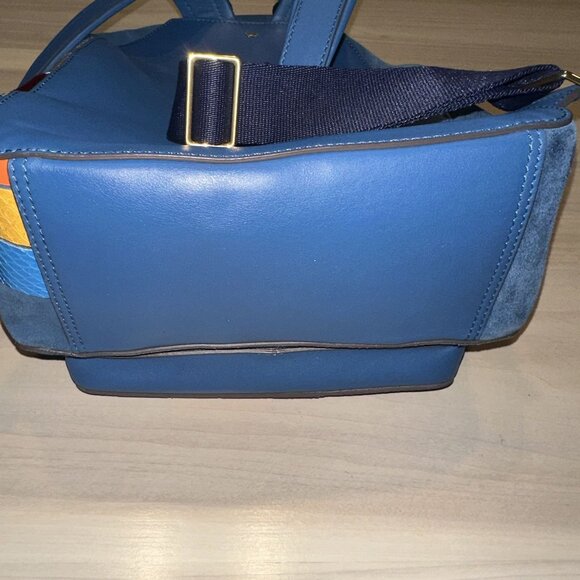 Anya Hindmarch Silver Cloud Blue Suede Mini Backpack - Picture 8 of 16